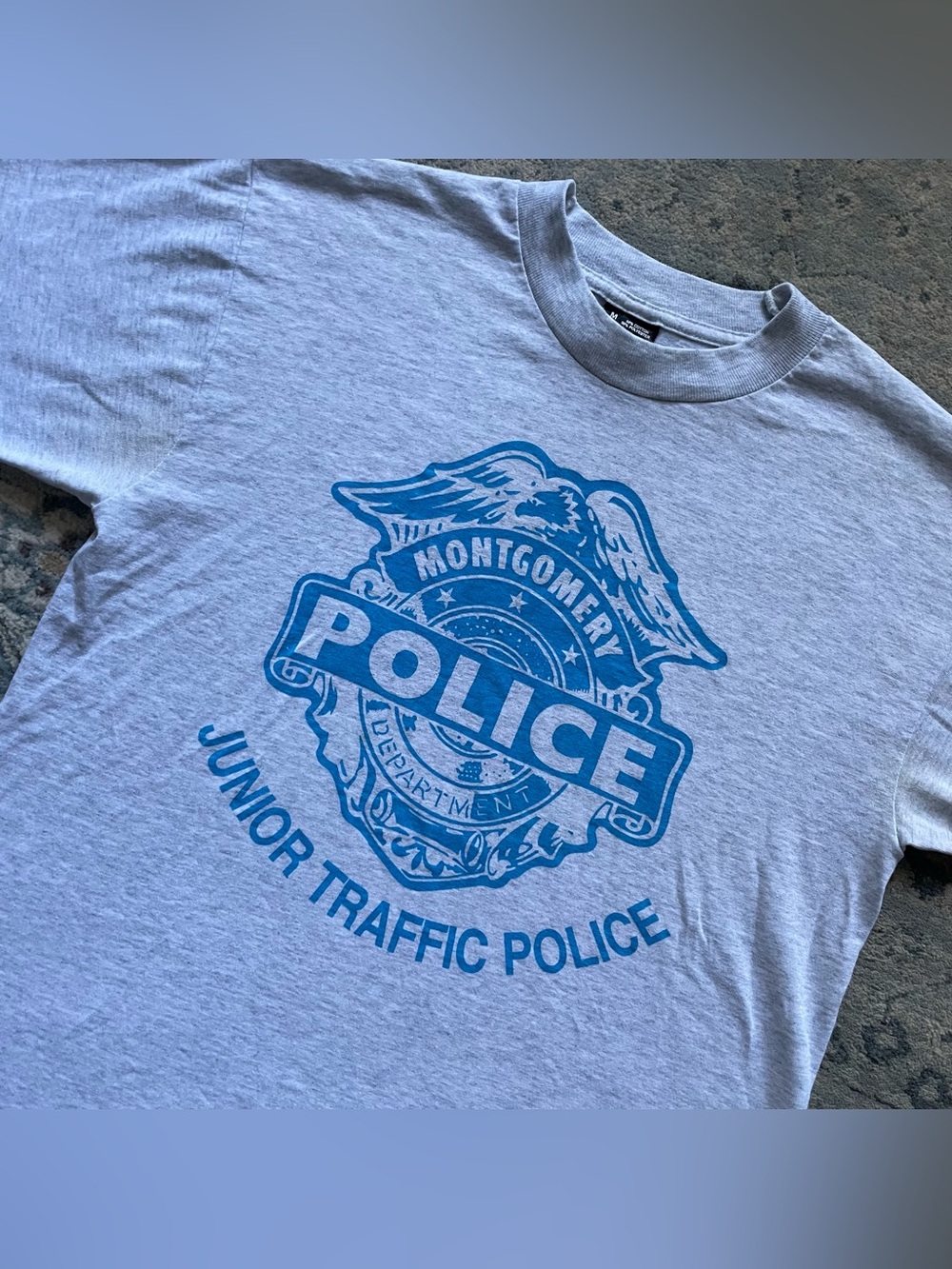 VTG Police 90s Graphic Tee Montgomery Police Junior Traffic Size M Single Stitch